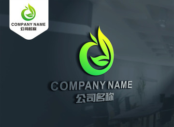 绿色 环保 凤凰 LOGO设计