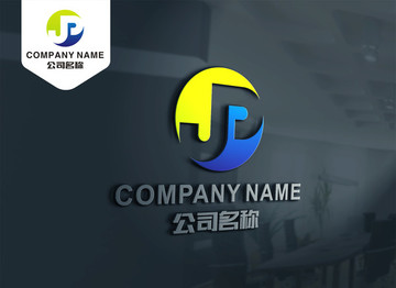 JP字母LOGO JP标志设计