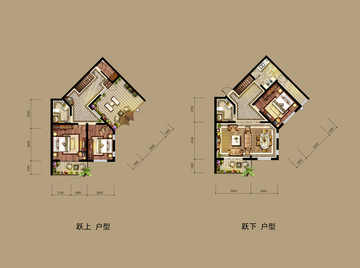 户型图 效果图 PSD分层