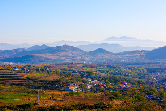 乡村美景 乡村风景画 山村