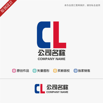 cl字母log设计