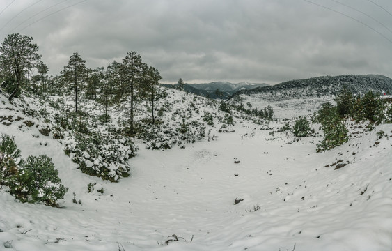 白雪皑皑 雪景