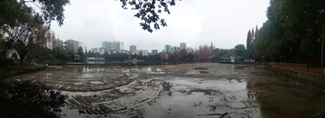 衡阳西湖公园清淤全景图