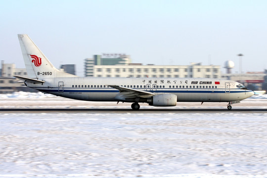 雪地 飞机 中国国际航空公司