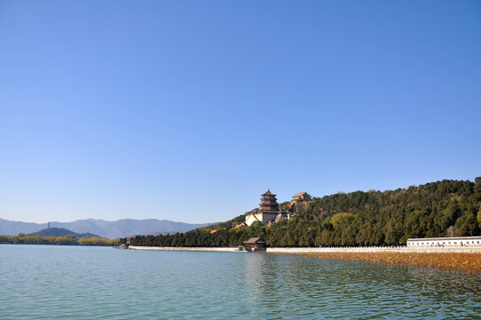 北京颐和园深秋景色