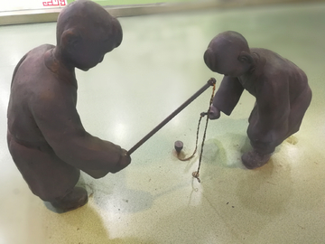 儿童游戏雕塑 雕塑 抽陀螺