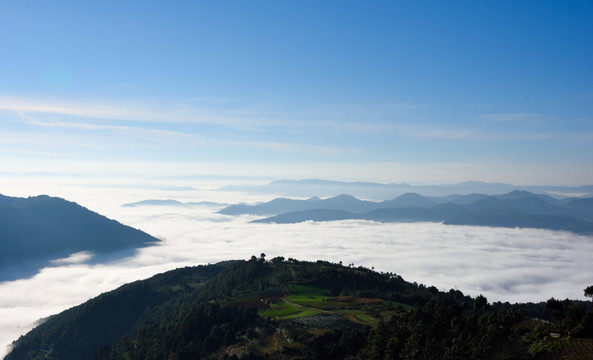 山间云海