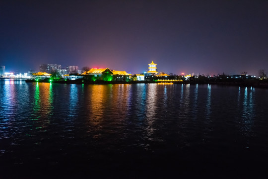 聊城东昌湖夜景 （7）