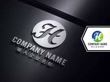 JT字母LOGO H標志設計