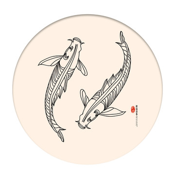 新中式裝飾畫 魚