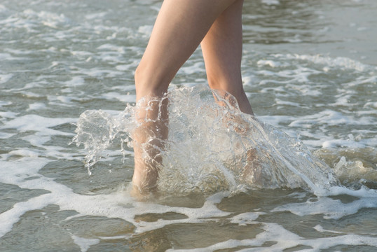 海边的女人腿