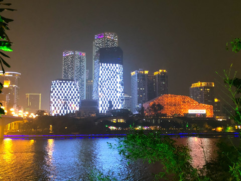 柳州城市夜景 柳江大桥