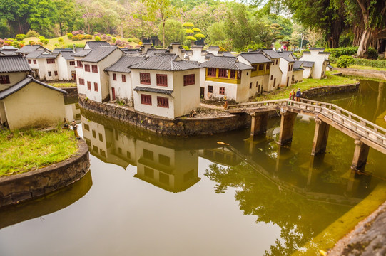 江南水乡 建筑模型