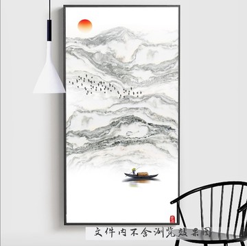 大理石山水画