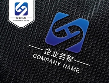 SH字母LOGO设计 HS标志