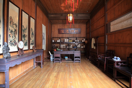 扬州个园 古代书房 古家具
