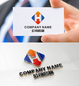 H字母LOGO設(shè)計(jì) H門業(yè)標(biāo)志