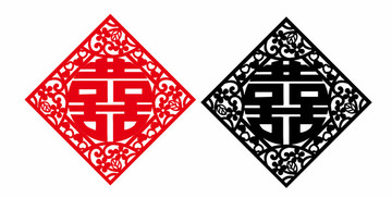 圓喜門貼剪紙