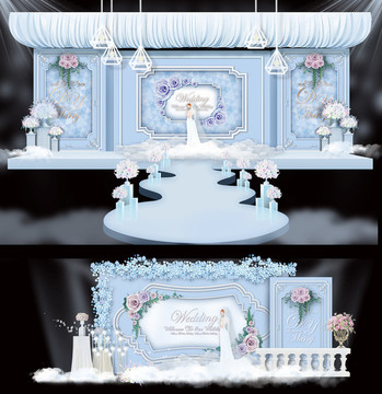 藍(lán)色婚禮 婚禮場景 婚禮