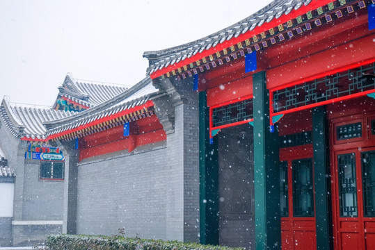 古建筑雪景