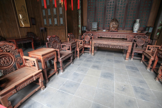 中式传统陈设 扬州个园 私宅