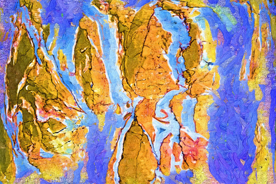 抽象油畫 艷彩油畫