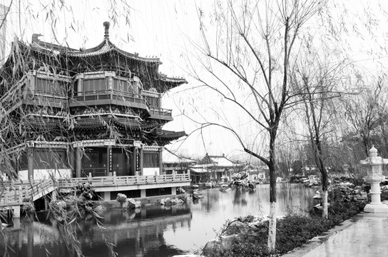 滕王阁雪景