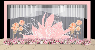 粉色婚禮迎賓區(qū)