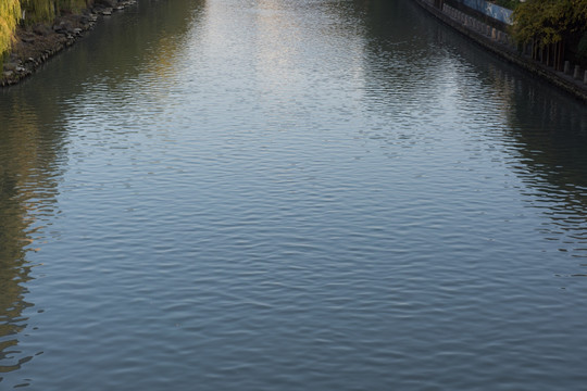 余杭塘河 河面 水面 安静的水