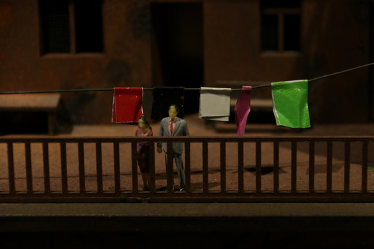 城中村天台上的情侣 模拟动画