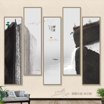 禪文化 新中式抽象水墨畫