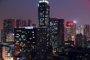 广州天河北城市风光夜景