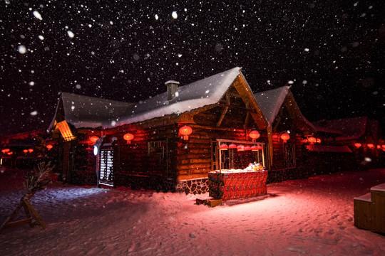 雪乡夜景