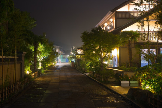 拈花湾建筑夜景