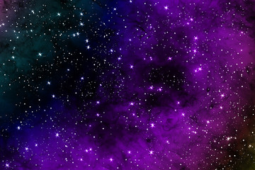 紫色星空  夜空繁星