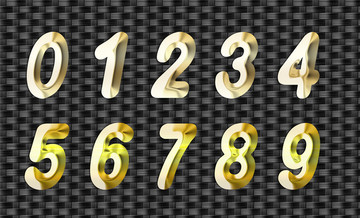 金色立體字