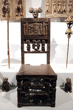 非洲雕刻长拷贝木椅