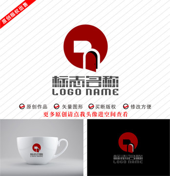 Q字母标志门窗logo