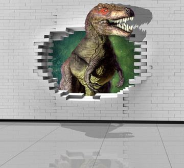 3D恐龍立體畫