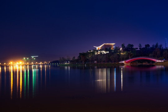 天府新区兴隆湖夜景