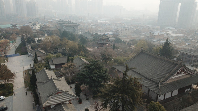 航拍乐游原青龙寺