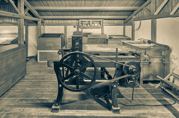 老式印刷机 民国印刷机