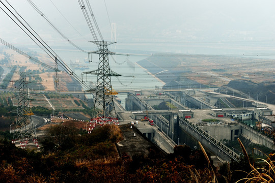 三峡大坝 三峡电厂三峡输电线