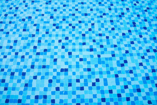 蓝色背景 游泳池池底 水波