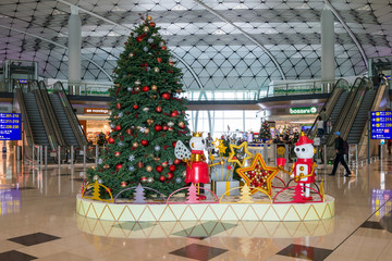 圣诞树 圣诞节装饰 机场圣诞树