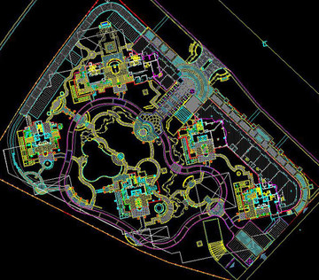 小区景观平面cad