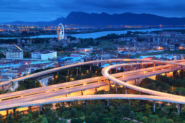 昆明城市风光夜景