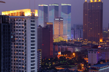 南宁城市风光万达广场夜景