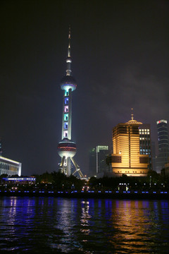 上海夜景 东方明珠塔