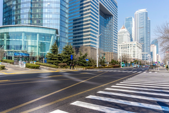 青岛市中心 东海路街景